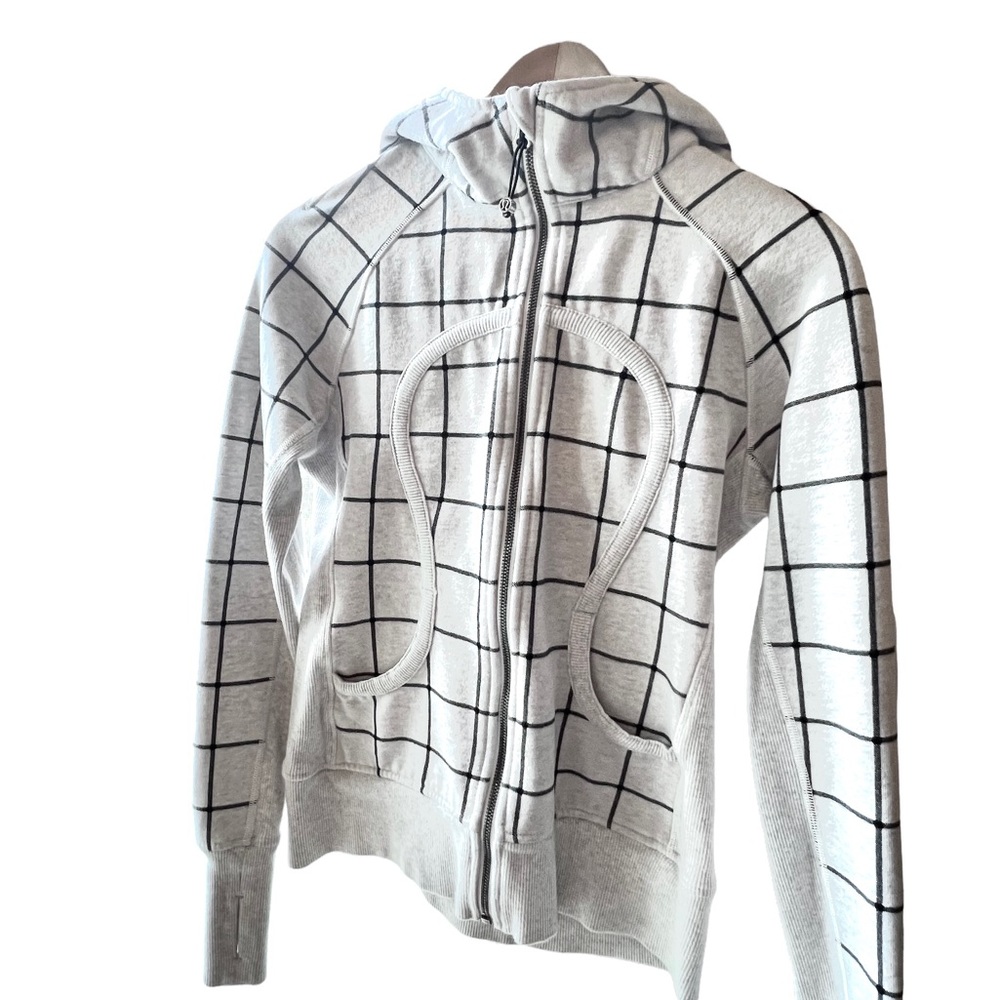 COPY - *RARE* lululemon Scuba Hoodie II size 6 heathered white black - Picture 9 of 14